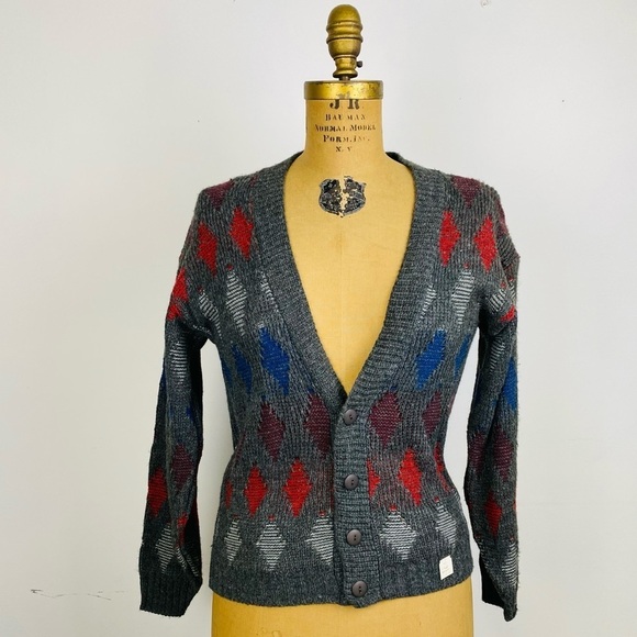 Vintage Exchange Unlimited Cardigan V Neck Sweater, Grandpa Sweater, XS, NOS - Picture 9 of 9